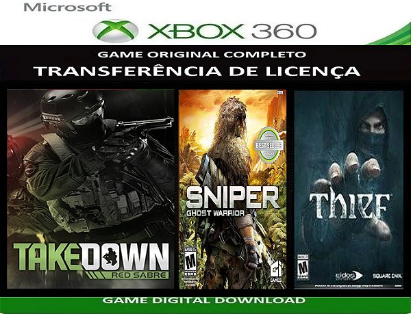 Takedown: Red Sabre + 2 Jogos Combo Xbox 360 Transferência Licença Digital