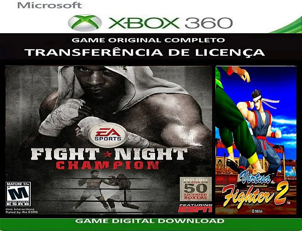 Fight Night Champion & Virtual Fighter 2 Jogos Xbox 360 Digital Transferência Licença