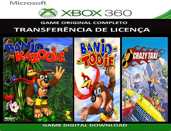 Banjo Kazooie & Tooie + Taxi Crazy Jogos Xbox 360 Digital Transferência Licença