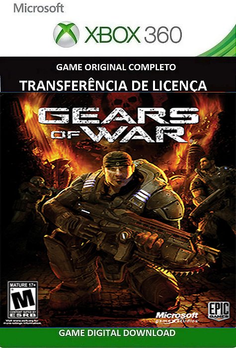Gears of War Jogo Xbox 360 Digital Transferência Licença