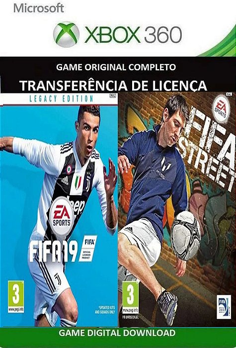 Fifa 19 + Fifa Street Bundle Xbox 360 Game Transferência Licença Digital Original