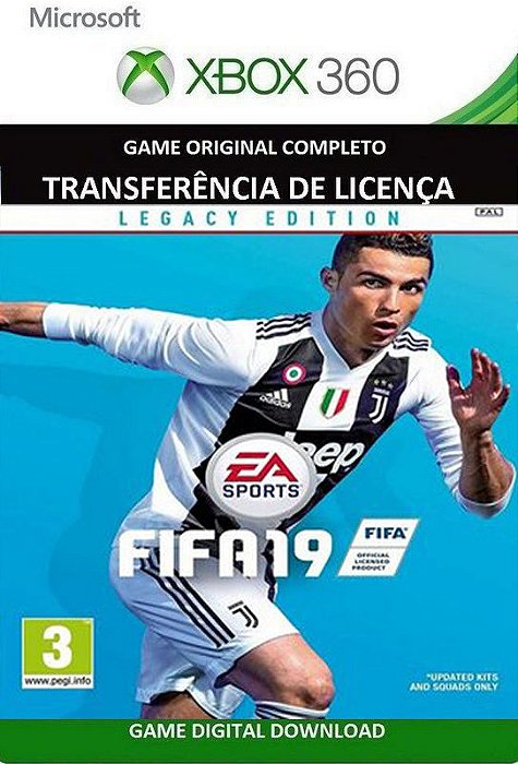 Combo Fifa 19 + 4 Jogos Xbox 360 Digital