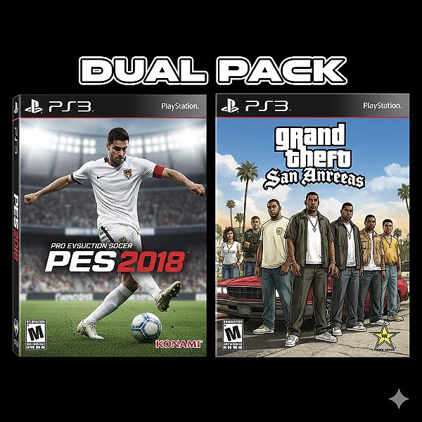 PES 2018 + GTA SAN ANDREAS PS3 Game Digital Original PSN