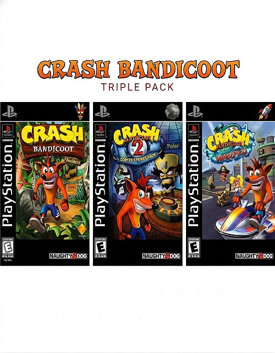 Crash Bandicoot Coleção 1 2 3 + LocoRoco Cocoreccho Jogo Midia Digital Ps3 Psn
