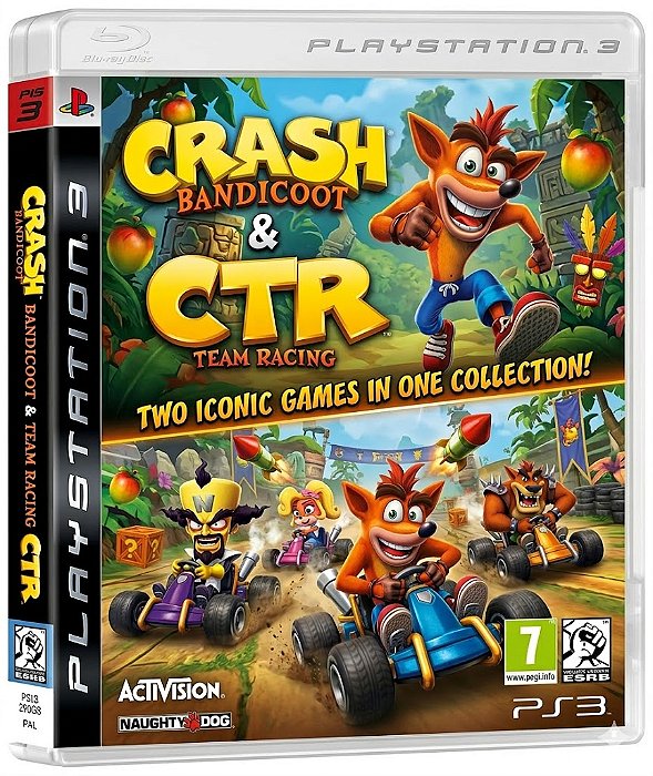 Crash Bandicoot & Team Racing Ctr Jogo Midia Digital Ps3 Psn