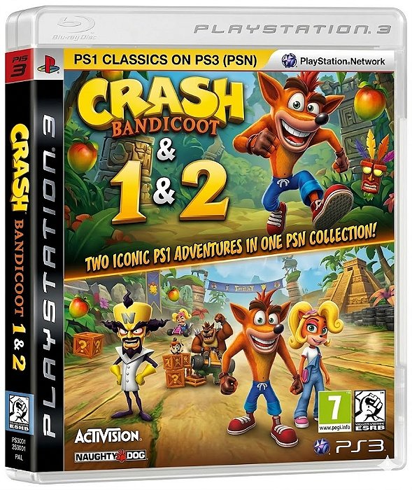 Crash Bandicoot Coleção 1 & 2 Jogo Midia Digital Ps3 Psn