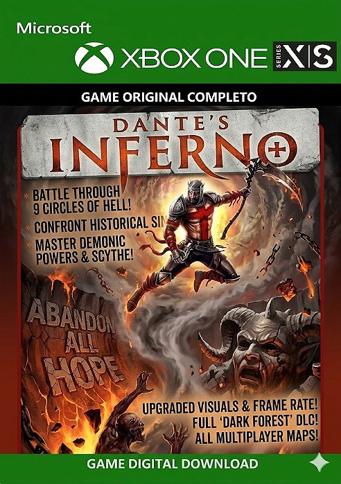 Dantes Inferno Xbox One ou Séries Jogo Digital