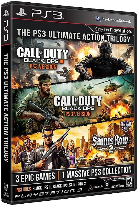 CALL OF DUTY BLACK OPS 3 + 1 + SAINT ROWS 2 PS3 Game original Digital PSN