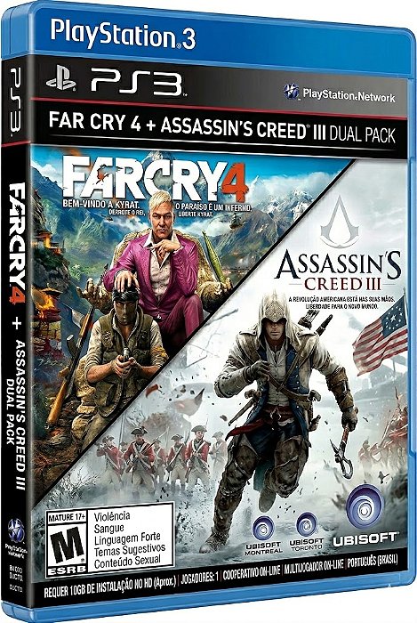 Far Cry 4 + ASSASSINS CREED 3 PS3 Game Digital PSN