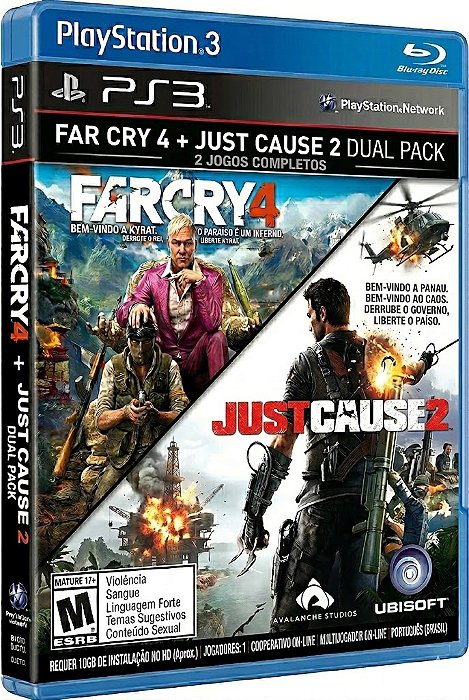 Far Cry 4 + JUST CAUSE 2 PS3 Game Digital PSN