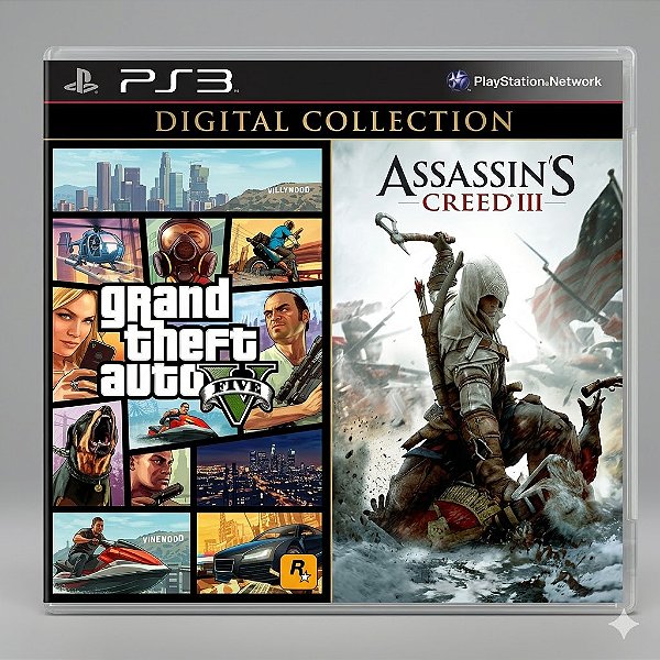GTA V + ASSASSINS CREED 3 ps3 Mídia Digital PSN