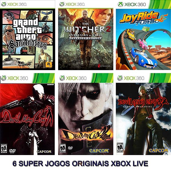 Combo 6 Games Xbox 360 Digital Jogos Originais Xbox Live