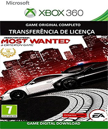 Need For Speed Most wanted Jogo Original em Mídia Digital Xbox 360 -  ADRIANAGAMES