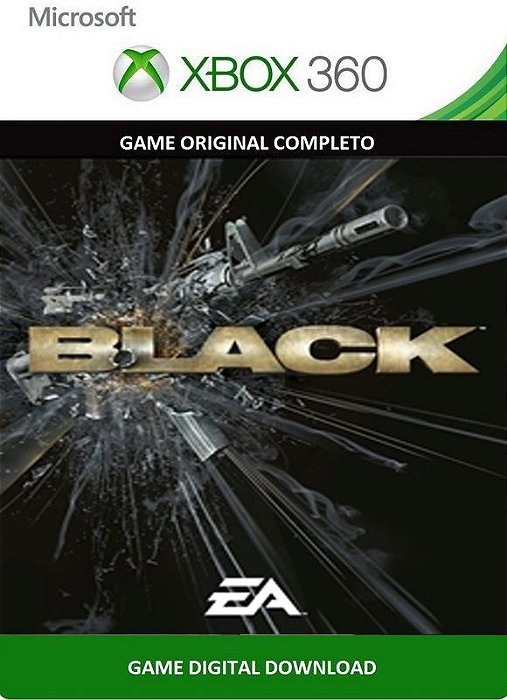 Black Xbox 360 Jogo Digital Transferencia Licença