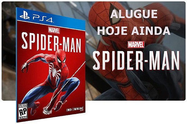 JOGO SPIDER-MAN - PS4 - ALUGUEIRA - Aluguel fácil e rápido