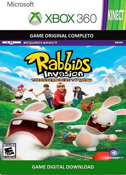 Jogo Rabbids E Kicking Xbox 360 Kinect Midia Fisica no Shoptime