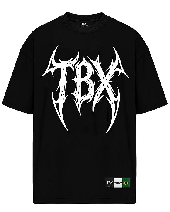 Camiseta Masculina Oversized Unissex Camisa Gola Alta Algodão 30.1 Premium TBX