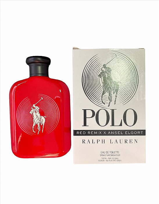 RALPH LAUREN POLO RED REMIX X ANSEL TESTER 125ML EAU DE TOILETTE MASCULINO  - Beaty Outlet Perfumes Importados
