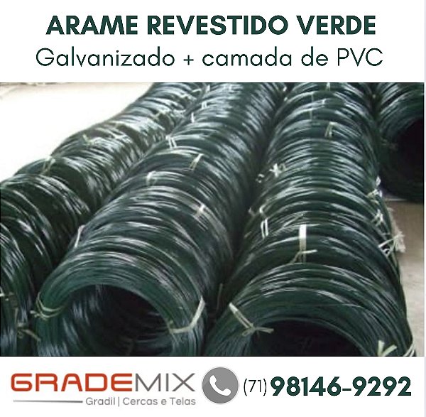 ARAME REVESTIDO DE PVC VERDE Salvador BA  (71) 98146-9292