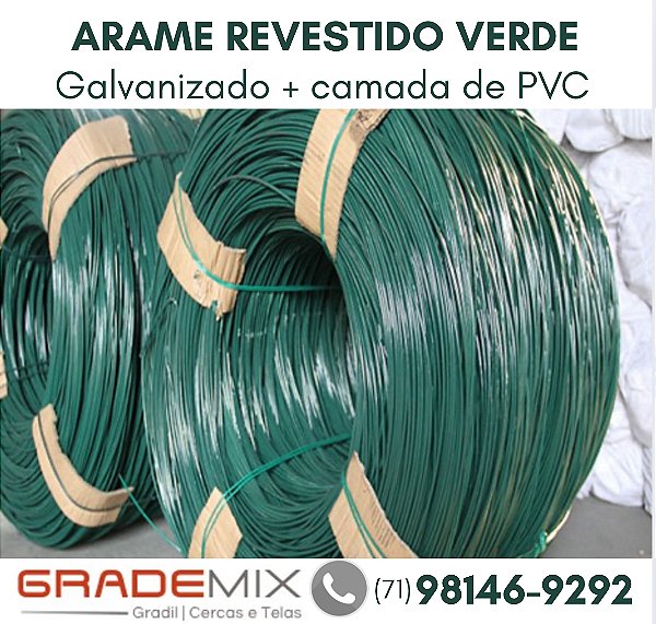 ARAME REVESTIDO DE PVC VERDE Salvador (71) 98146-9292