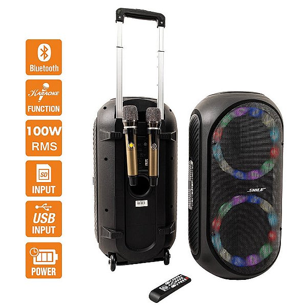 Caixa Multimídia Shile 100W com microfones BT