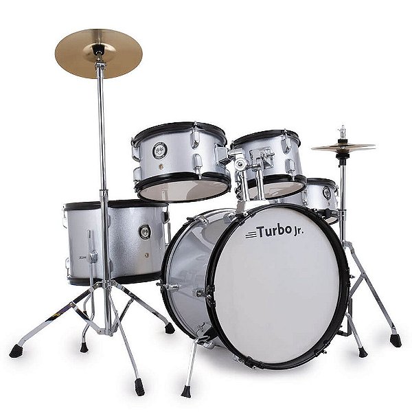 Bateria Turbo Jr. - Prata Sparkle