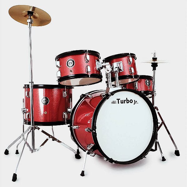 Bateria Turbo Jr. - Vermelha Sparkle
