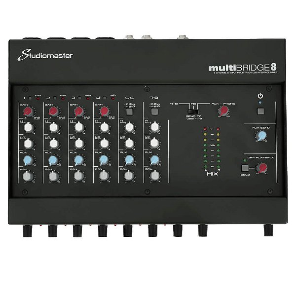 Mesa de Som Analogica Multitrack de 8 Canais