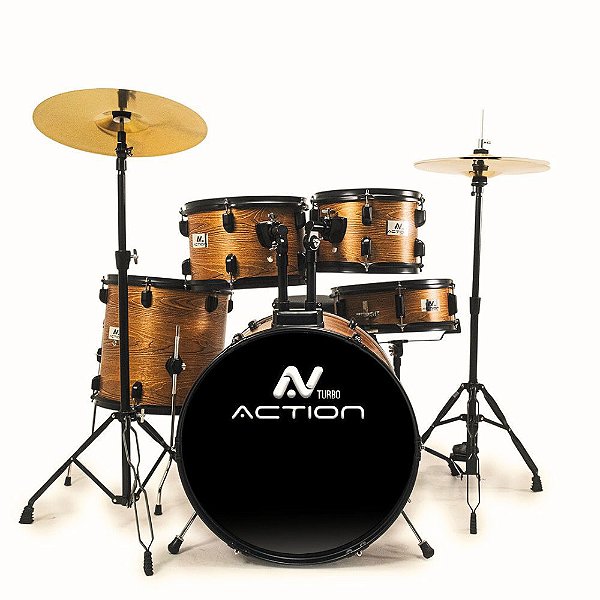 BATERIA TURBO ACTION 22 - MADEIRA ESCURA (MOGNO)