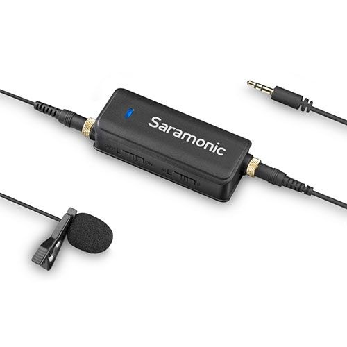 Interface de Áudio Portátil com microfone lapela premium para câmera, celular & GO PRO