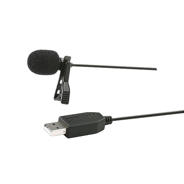 Microfone Lapela USB para computador PC & MAC