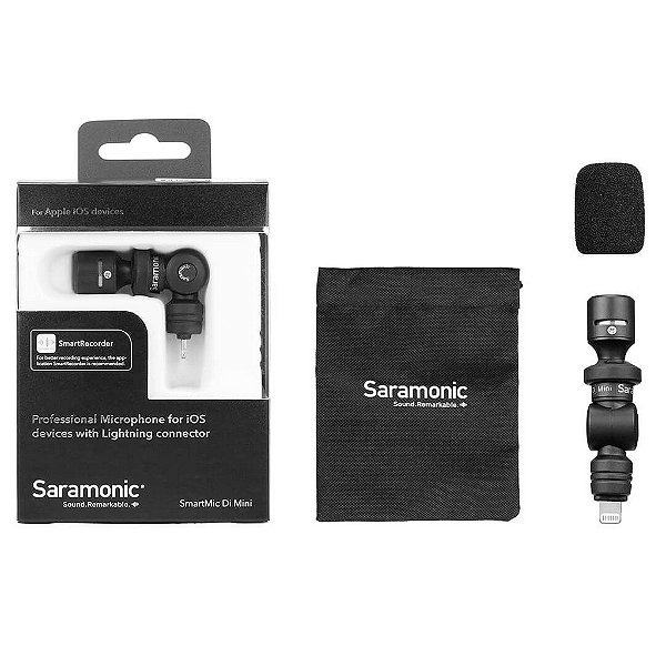 Microfone Ultracompacto para Celular com conector Ligthning para iPhones e iPads