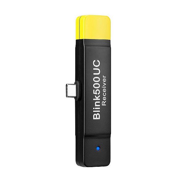 Receptor de microfone sem fio de canal duplo para iOS com conector USB-C - celulares e dispositivos Android