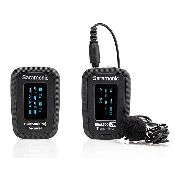 Sistema de Microfone Lapela sem fio Profissional com receptor para cameras e celulares