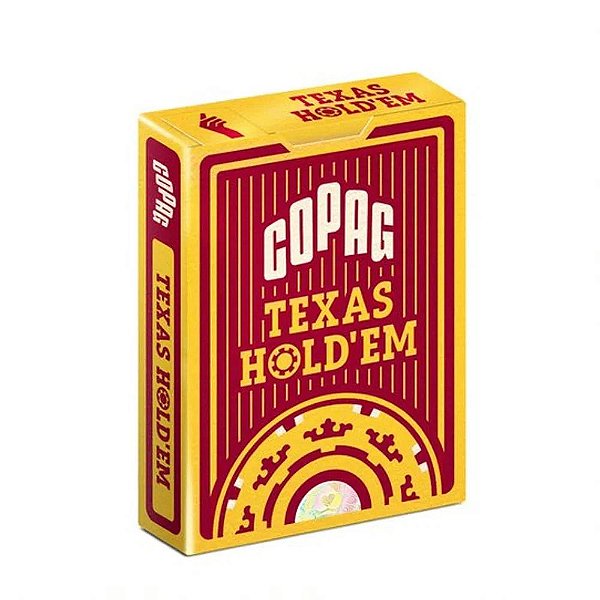 Baralho de Poker Copag Texas Hold'em Borgonha
