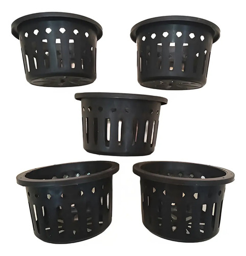 Kit 40 Vasos Vazado Preto Orquídea Vanda Stanhopea 15cm