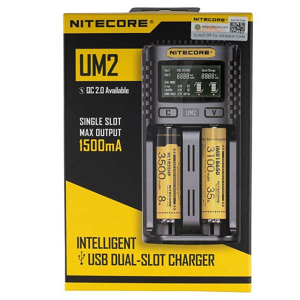 Carregador de Bateria UM2 3000mA | Nitecore