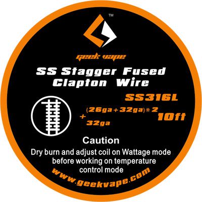 Fio SS316L Stagger Fused Clapton Wire | Geekvape