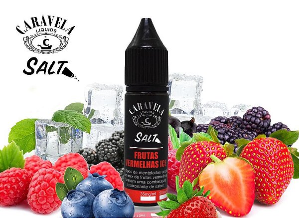 Líquido Frutas Vermelhas Ice - SaltNic / Salt Nicotine | Caravela