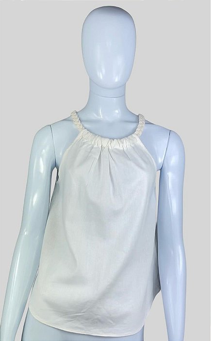 Blusa sem manga Branca Tamanho PP/XP