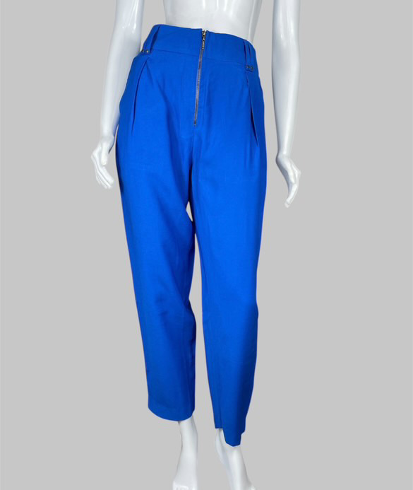 Calça poliest azul marinho TAM 36 com zíper