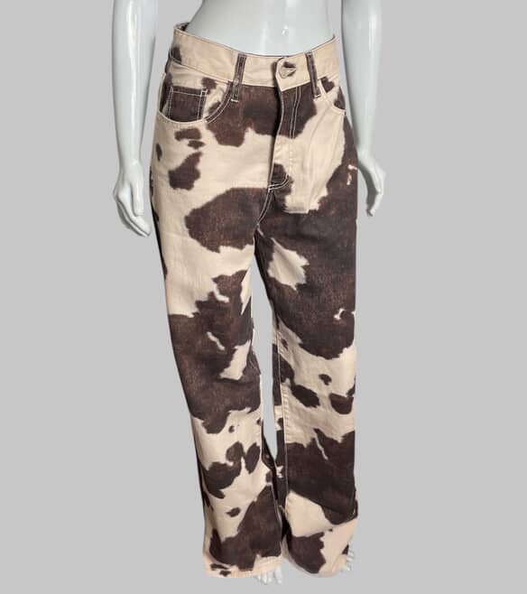 Calça jeans animal print TAM 36