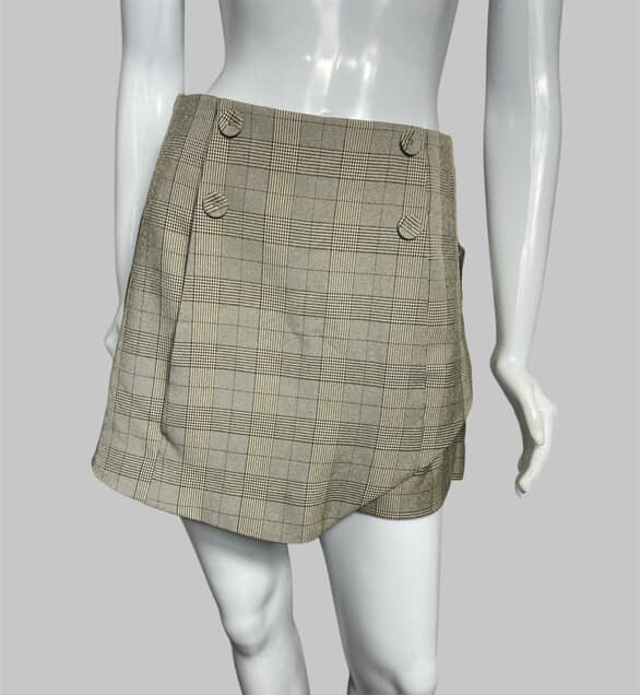 Short saia xadrez TAM 36