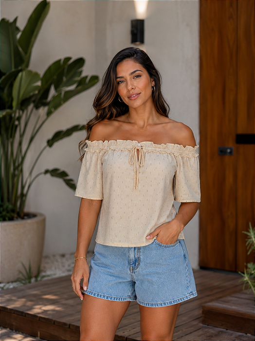 Blusa Bege TAM PP CÓD. 097