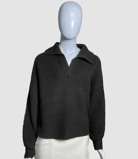 Casaco marrom escuro TAM P