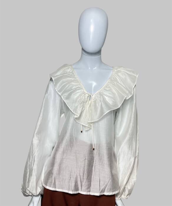 Blusa manga longa branca TAM p