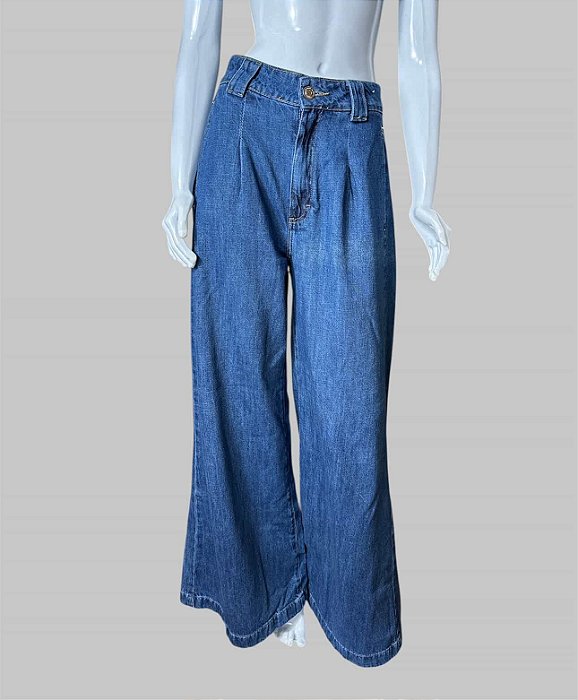 calça jeans pantalona