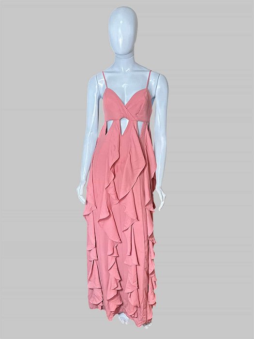 vestido longo rosa TAM PP