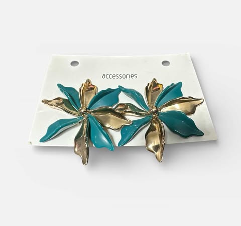 BRINCO DOURADO COM AZUL CÓD. 001