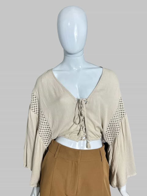 BLUSA BEGE CLARO TAM PP CÓD. 093